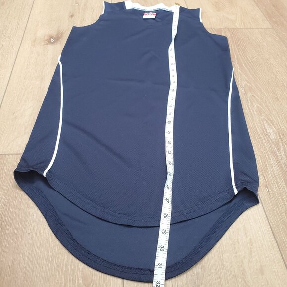 Alleson Athletic Girls Tennis Dress Uniform Size L (10/12) Blue White Jersey - Picture 9 of 9